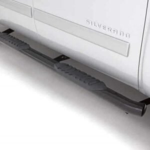 Lund 15-18 Ford F-150 SuperCab 5in. Oval Curved Steel Nerf Bars - Black