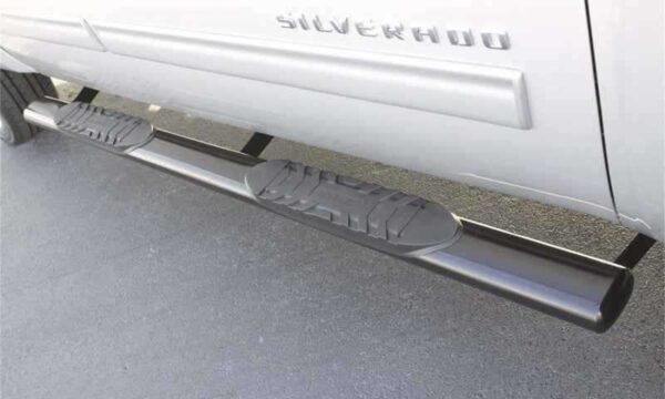 Lund 2019 Chevrolet Silverado 1500 Crew Cab 5in Oval Straight SS Nerf Bars - Polished - Image 6