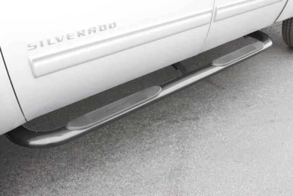 Lund 97-98 Ford F-150 SuperCab (3Dr) 4in. Oval Curved SS Nerf Bars - Polished - Image 2