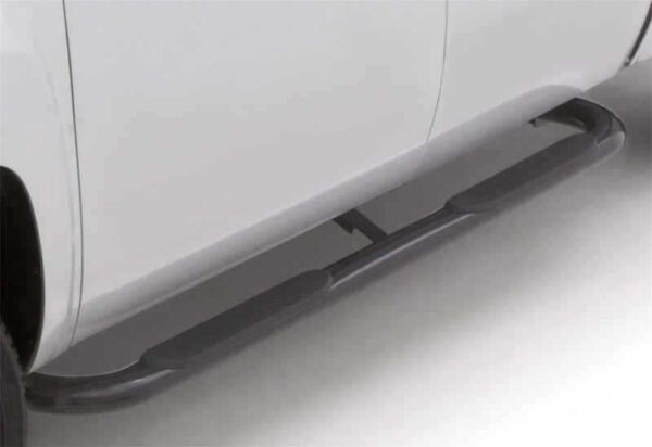 Lund 97-98 Ford F-150 SuperCab (3Dr) 4in. Oval Curved Steel Nerf Bars - Black - Image 2