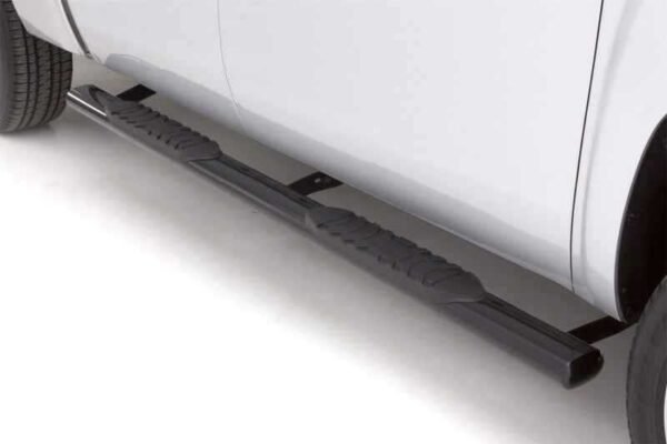 Lund 99-13 Chevy Silverado 1500 Std. Cab 5in. Oval Straight Steel Nerf Bars - Black - Image 2