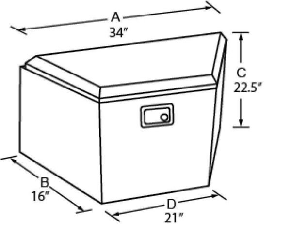 Lund Universal Alum Trailer Tongue Storage Box - White - Image 3