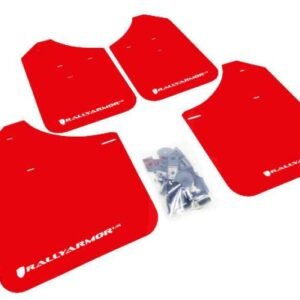 Rally Armor 02-07 Subaru WRX/STI/RS/2.5i (wagons req mod) UR Red Mud Flap w/ White Logo