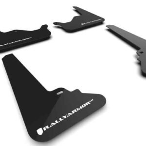 Rally Armor 21-23 Tesla Model S / S Plaid Black UR Mud Flap w/ White Logo