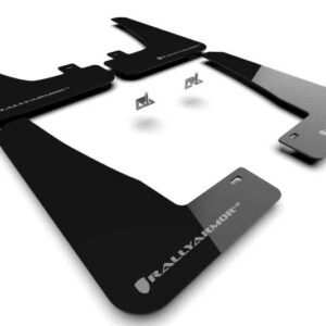 Rally Armor 2022 Tesla Model X Black UR Mud Flap w/ Dark Grey Logo