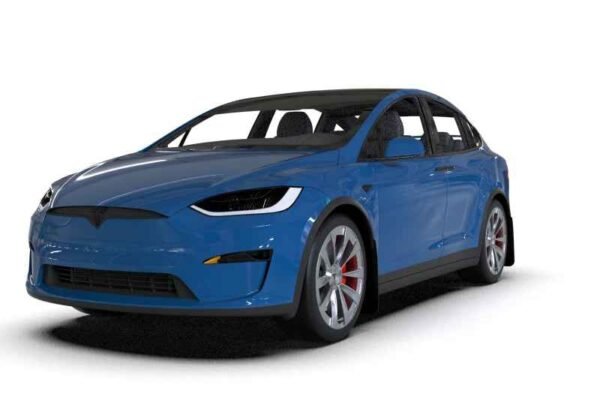 Rally Armor 2022 Tesla Model X Black UR Mud Flap w/ Dark Grey Logo - Image 3