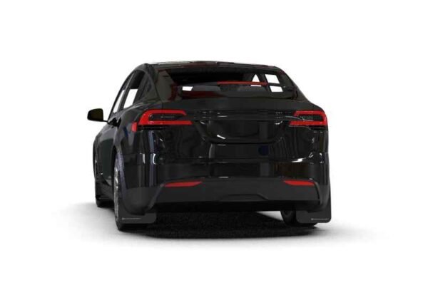 Rally Armor 2022 Tesla Model X/X Plaid Black UR Mud Flap - Metallic Black Logo - Image 2
