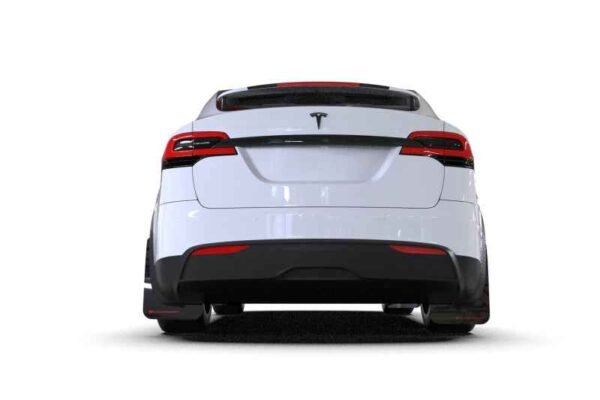 Rally Armor 2022 Tesla Model X Black UR Mud Flap w/ Red Logo - Image 3