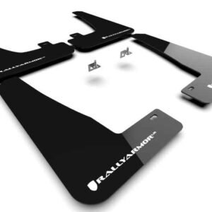 Rally Armor 2022 Tesla Model X Black UR Mud Flap w/ White Logo