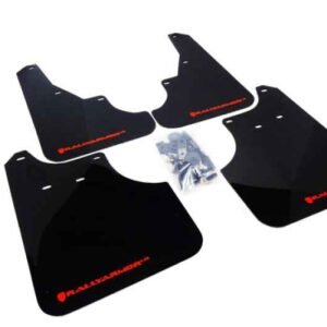 Rally Armor 2009+ Subaru Forester UR Black Mud Flap w/ Red Logo