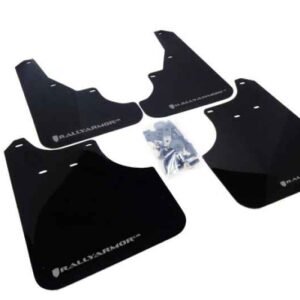 Rally Armor 2009+ Subaru Forester UR Black Mud Flap w/ Silver Logo