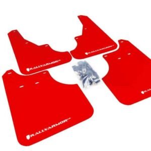 Rally Armor 2009+ Subaru Forester UR Red Mud Flap w/ White Logo