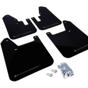 Rally Armor 1998-2002 Subaru Forester UR Black Mud Flap w/ Grey Logo