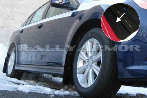 Rally Armor 2010+ Subaru Legacy UR Black Mud Flap w/ Grey Logo - Image 2