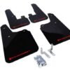 Rally Armor 2010+ Subaru Outback UR Black Mud Flap w/ Red Logo