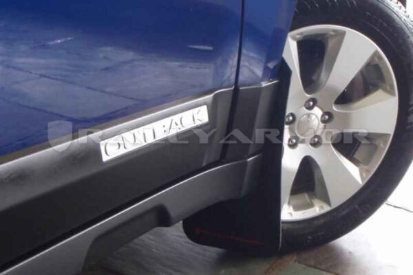 Rally Armor 2010+ Subaru Outback UR Black Mud Flap w/ Red Logo - Image 2