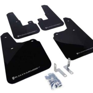 Rally Armor 2010+ Subaru Outback UR Black Mud Flap w/ Silver Logo