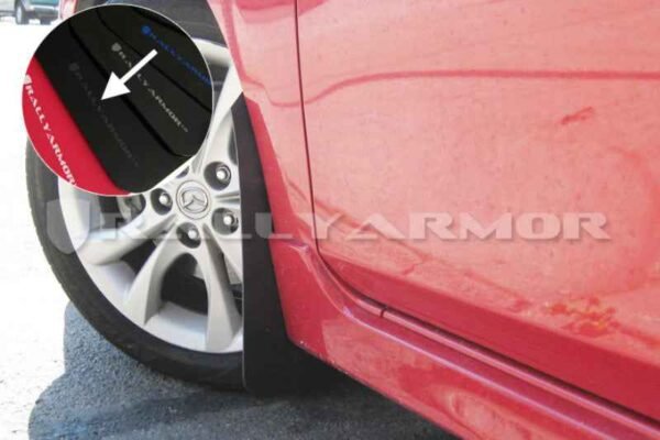 Rally Armor 2010+ Mazda3/Speed3 UR Black Mud Flap w/ Grey Logo - Image 2
