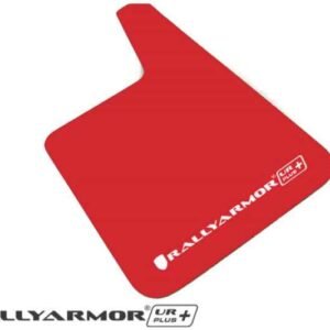 Rally Armor Larger Universal fitment (no hardware) UR Plus Red Mud Flap w/ White Logo