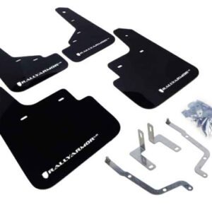Rally Armor 2014+ Mazda3/Mazdaspeed3 UR Black Mud Flap w/ White Logo