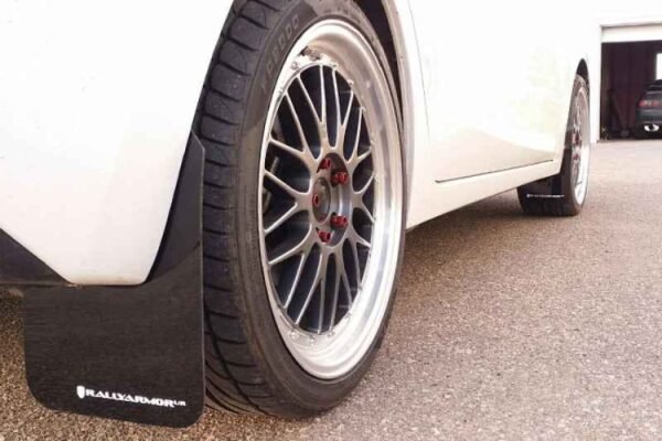 Rally Armor 2014+ Mazda3/Mazdaspeed3 UR Black Mud Flap w/ White Logo - Image 7