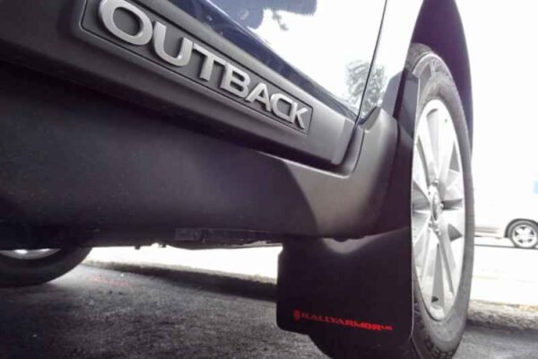 Rally Armor 2015 Subaru Outback UR Black Mud Flap w/ Grey Logo - Image 2
