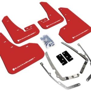 Rally Armor 2015+ VW Golf/GTI/TSI UR Red Mud Flap w/ White Logo