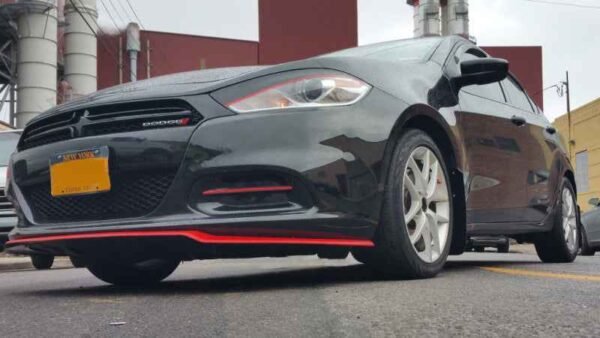 Rally Armor 2013-2016 Dodge Dart UR Black Mud Flap w/ Blue Logo - Image 3