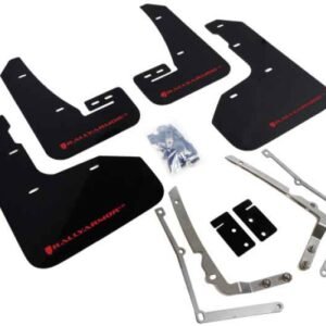 Rally Armor 2015-2016 VW Golf R UR Black Mud Flap w/ Red Logo