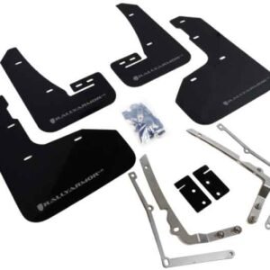 Rally Armor 2015-2016 VW Golf R UR Black Mud Flap w/ Silver Logo