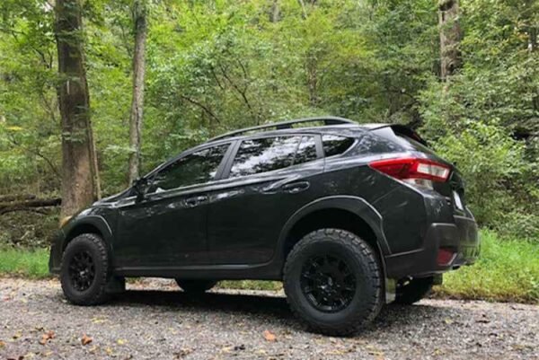 Rally Armor 2018+ Subaru Crosstrek XV UR Black Mud Flap w/ Grey Logo - Image 3