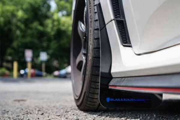 Rally Armor 17-18 Honda Civic Type R (Type R Only) UR Red Mud Flap w/ White Logo - Image 3