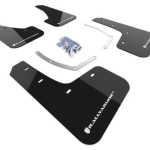 Rally Armor 18+ Subaru Ascent Black UR Mud Flap W/ White Logo
