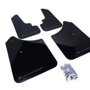 Rally Armor 2003-2008 Subaru Forester UR Black Mud Flap w/ Grey Logo
