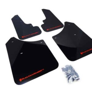 Rally Armor 2003-2008 Subaru Forester UR Black Mud Flap w/ Red Logo