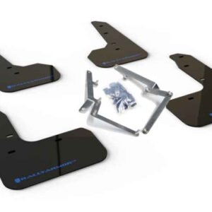 Rally Armor 17-19 Honda Civic Sport Touring UR Black Mud Flap w/ Blue Logo