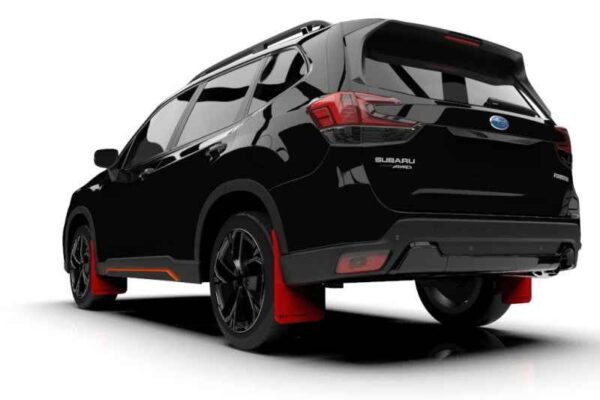 Rally Armor 2019 Subaru Forester UR Red Mud Flap w/ Black Logo - Image 2