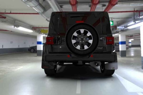 Rally Armor 18-22 Jeep JL Wrangler Black UR Mud Flap w/ Red Logo - Image 2