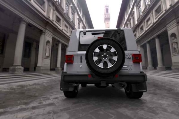 Rally Armor 18-22 Jeep JL Wrangler Black UR Mud Flap w/ White Logo - Image 2