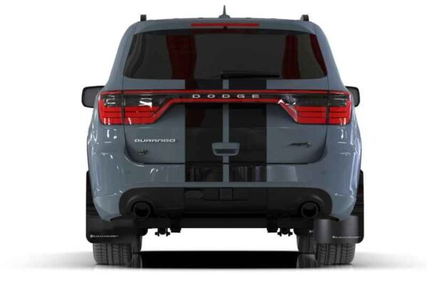 Rally Armor 2016-21 Dodge Durango SRT / RT Black UR Mud Flap Grey Logo - Image 3