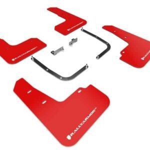 Rally Armor 2019+ Hyundai Veloster Turbo R-Spec UR Red Mud Flap w/ White Logo