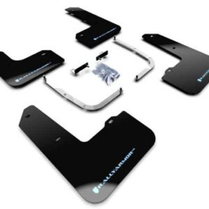 Rally Armor 2019+ Hyundai Elantra N Line UR Black Mud Flap w/ Performance Blue Logo
