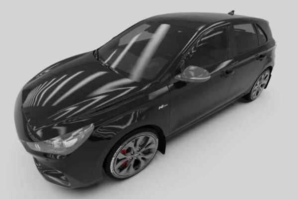 Rally Armor 2019+ Hyundai Elantra N Line UR Black Mud Flap w/ Red Logo - Image 2