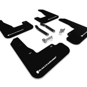 Rally Armor 2019+ Hyundai Elantra N Line UR Black Mud Flap w/ White Logo