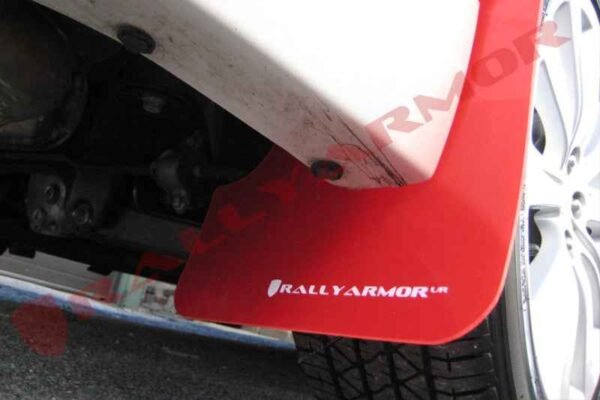 Rally Armor 08-10 WRX (hatch & sedan) / 08-11 Subaru 2.5i UR Red Mud Flap w/ White Logo