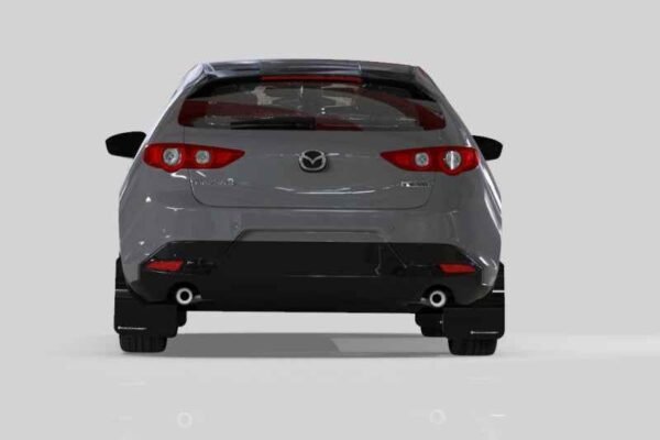 Rally Armor 2019+ Mazda3 GT Sport Hatch UR Red Mud Flap w/ White Logo - Image 6