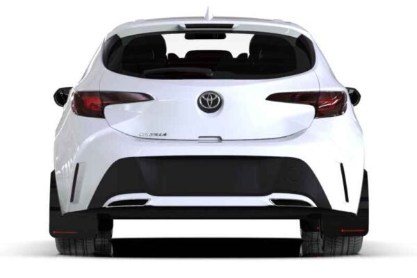 Rally Armor 19+ Corolla Hatchback Only UR Red Mud Flap w/ White Logo - Image 2