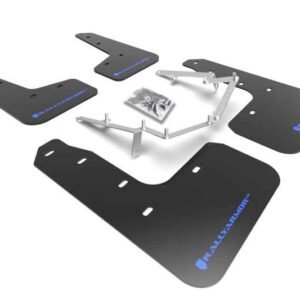 Rally Armor 2017-2020 Honda Civic LX / EX / EX-L Hatchback Black Mud Flap Blue Logo