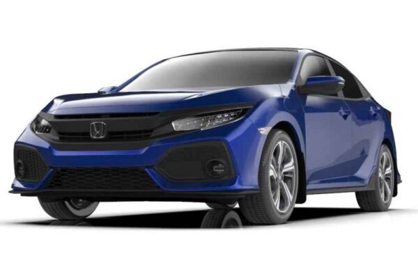 Rally Armor 2017-2020 Honda Civic LX / EX / EX-L Hatchback Black Mud Flap Blue Logo - Image 3