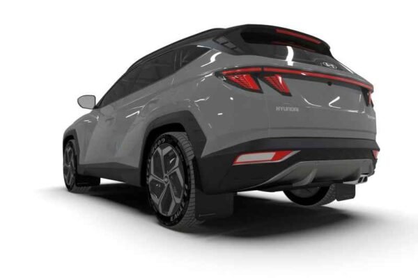 Rally Armor 2022 Hyundai Tucson Black UR Mud Flap w/ Grey Logo - Image 4